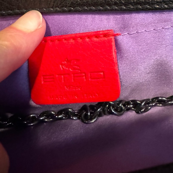 Etro Silver Metallic Shoulder Bag with Chain - Picture 8 of 13